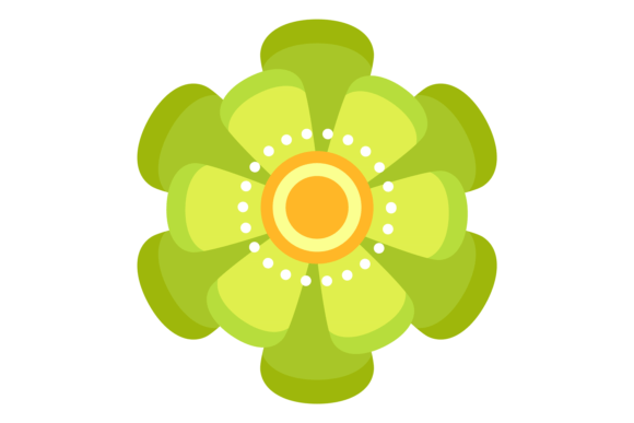 Abstract Flower in Decorative Ornament Style