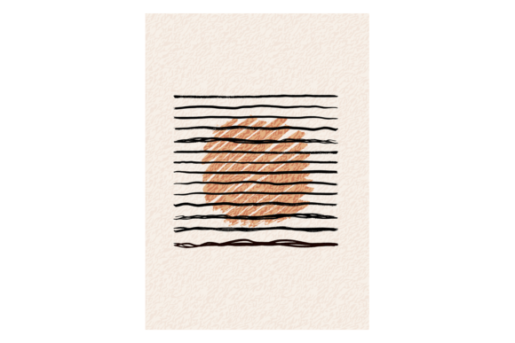 Abstract Poster with Decorative Ink Shape