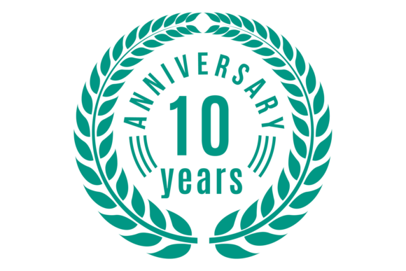 Anniversary Ten Years Label. Decorative: A Comprehensive Evaluation