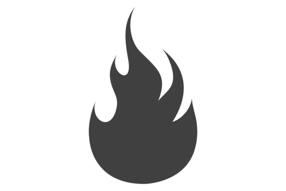 Black Fire Label. Decorative Sticker. Fl