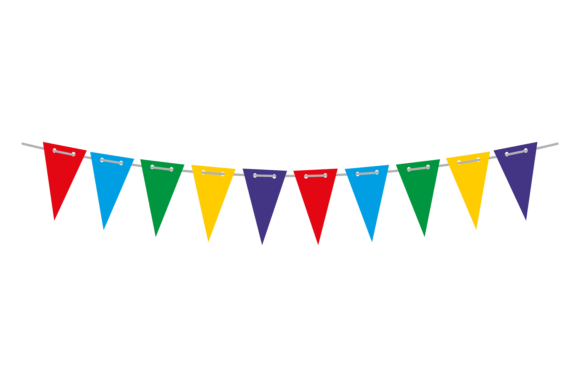 Colorful Bunting: Decorative Paper Triangles for Professional and Creative Workflows