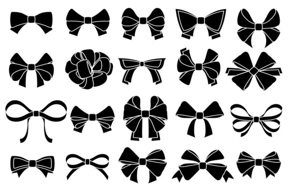 Decorative Bow Silhouette