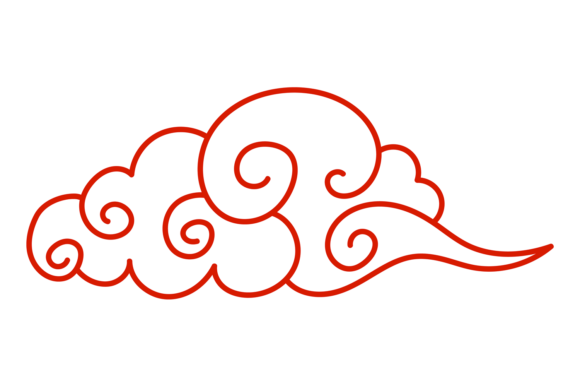 Decorative Cloud. Red Line Swirls Sky Sy: Strategic Visual Assets for Intentional Design