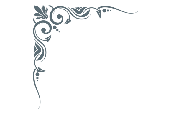 Decorative Corner with Swirls and Vines