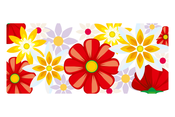 Decorative Flowers Banner: Bright Floral Design for Visual Impact