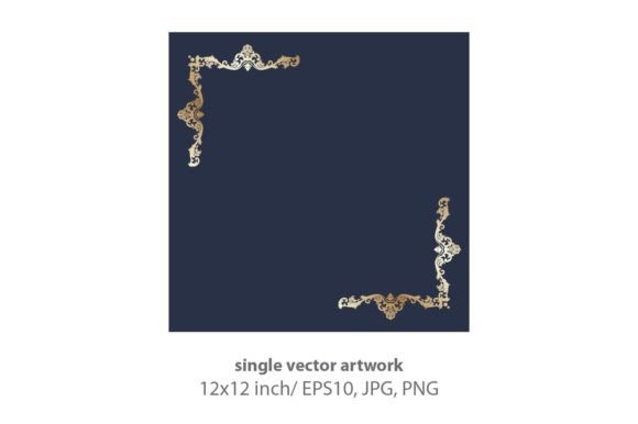 Decorative Frame with Gold Ornaments: Elevating Design Projects