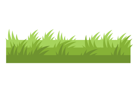 Decorative Green Grass Horizontal Seamle