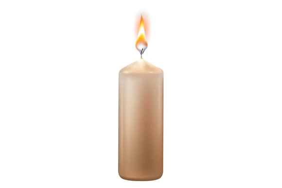 Decorative Lit Candle. Realistic Round W: Integrating Authentic Visual Assets into Professional Workflows