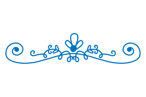 Decorative Page Header. Hand Drawn Blue: A Practical Evaluation for Modern Designers