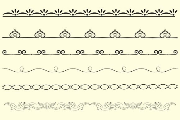 Decorative Pattern Brushes Borders Frame: Elevating Design with Lively Spring’s Elegant Vector Assets