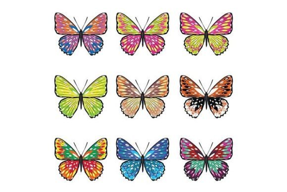 Decorative Vector Butterflies: Elevating Your Designs with Precision and Color