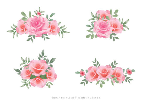 Decorative Watercolor Floral Clipart: Elevating Design with Romantic Botanicals