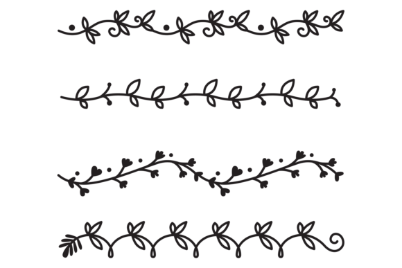 Doodle Branches Set: Decorative Botanica for Creative Projects