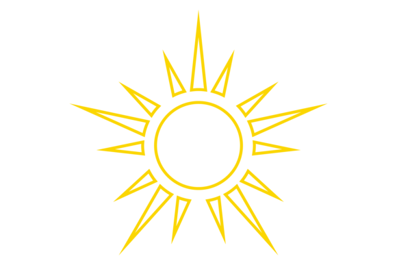 Evaluating the Hot Weather Symbol: Decorative Vintage S and Sun Icon Assets