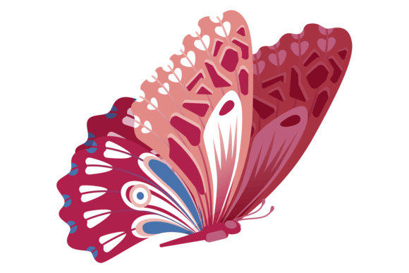 Flying Butterfly. Decorative Winged Inse