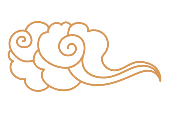 Golden Cloud in Decorative Oriental Styl