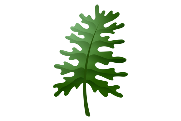 Green Fern Branch Icon: Decorative Flora