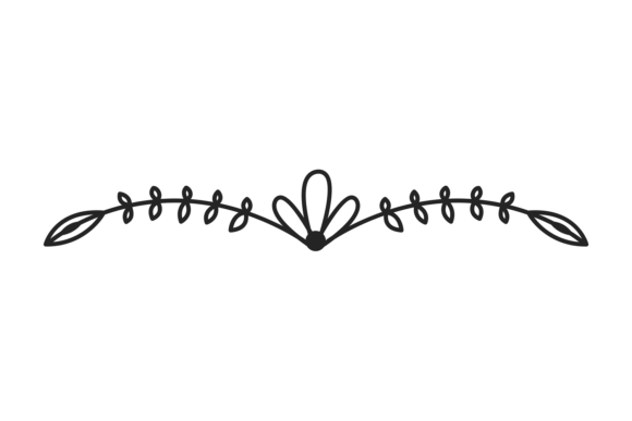 Ornate Decorative Header. Floral Text Di: Elevating Visual Hierarchy with Elegant Doodle-Style Design