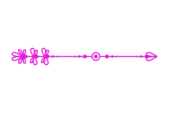 Pink Arrow Retro Decorative Text Divider