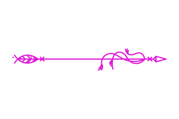 Pink Decorative Divider: Arrow in Vintage