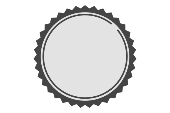 Quality Badge Blank Template: Decorative