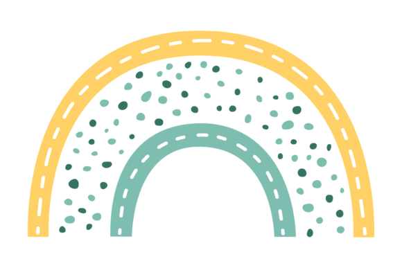 Rainbow Decorative Element. Scandinavian: A Practical Review of a Hybrid Design Asset