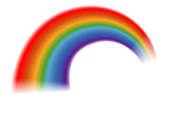 Realistic Rainbow Decorative Sky Element