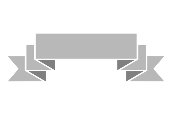 Ribbon Banner: Empty Decorative Label in Retro Vintage Style