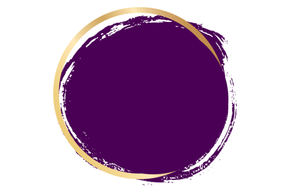 Round Golden Frame with Decorative Brush: Elevating Your Visual Projects