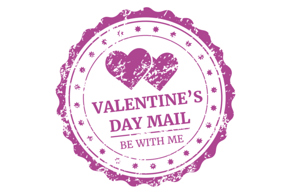 Valentine Mail Stamp: Decorative Rubber