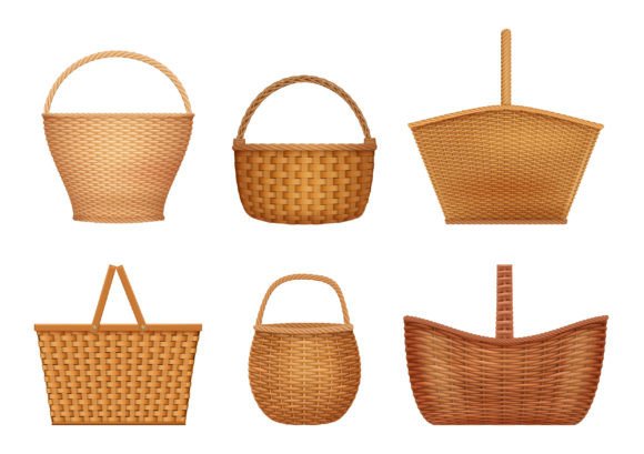 Wicker Basket. Handcraft Decorative